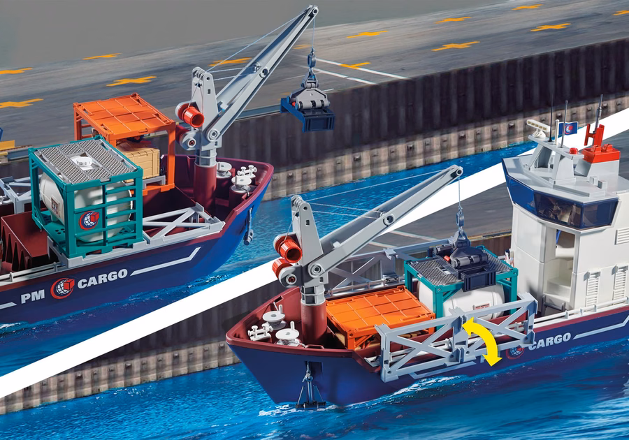 Cargo avec bateau