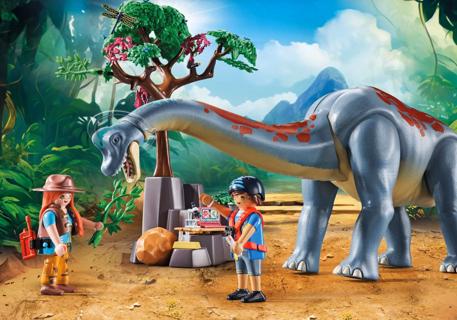 Brachiosaure avec aéroglisseur
