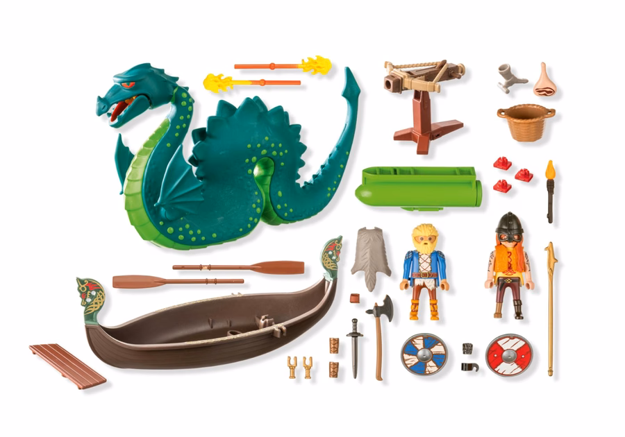 Vikings avec monstre marin