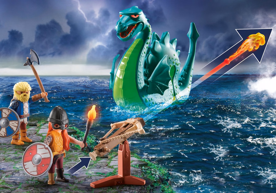 Vikings avec monstre marin