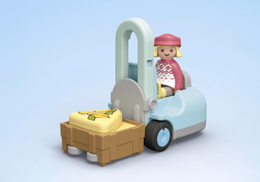 JUNIOR : Stand de marché bio et chariot élévateur
