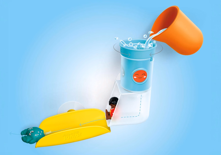 JUNIOR AQUA : Réservoir d'eau avec toboggan pour jouer et verser l'eau