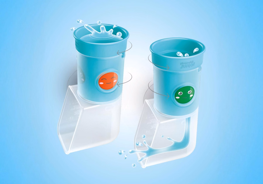 JUNIOR AQUA : Réservoir d'eau avec toboggan pour jouer et verser l'eau