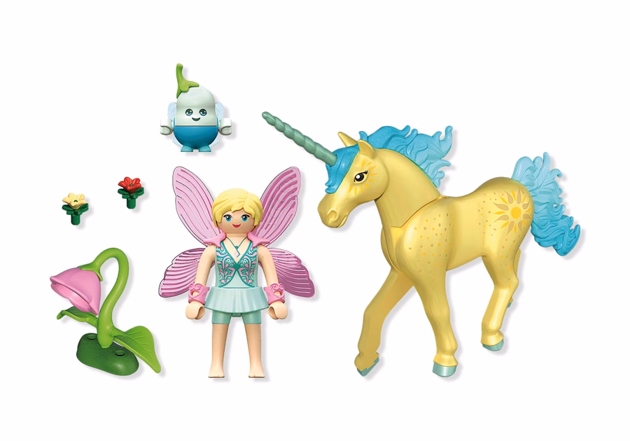 Licorne de collection : Sunshine Blossom avec fée