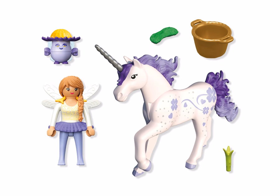 Licorne de collection : Lucky Lavender avec fée
