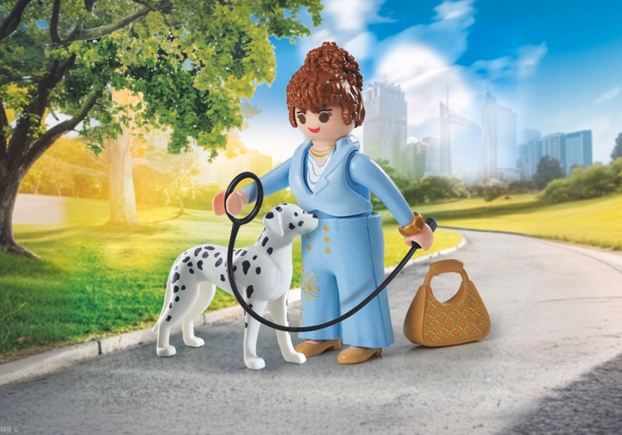 Gérant avec dalmatien