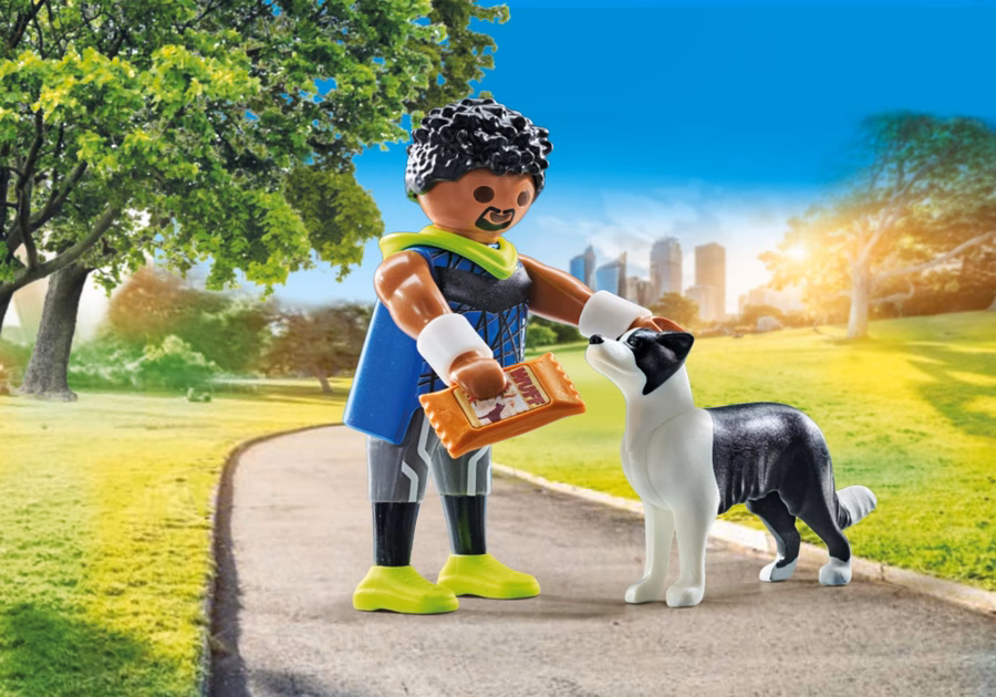 Joggeur avec Border Collie
