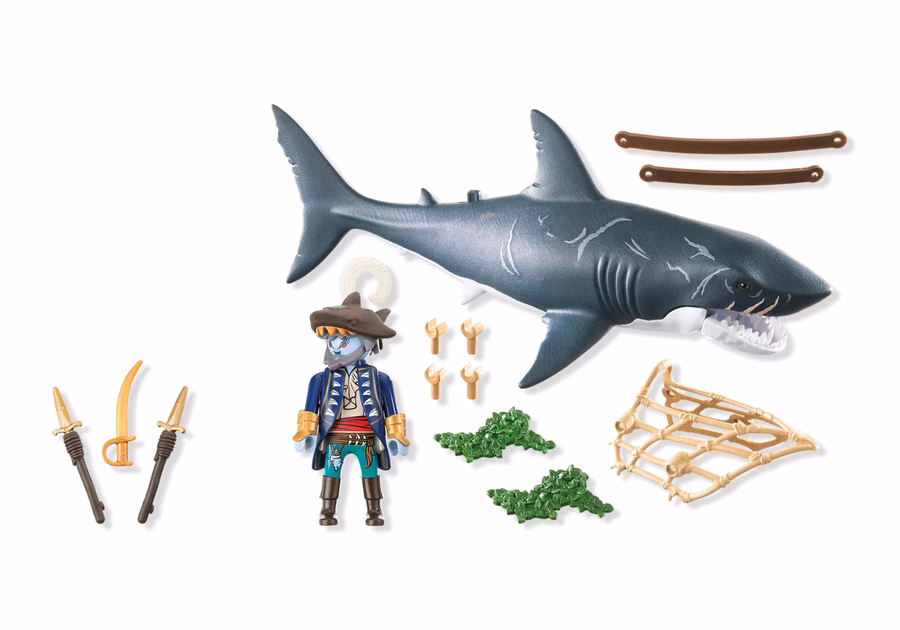 Requin géant avec pirate