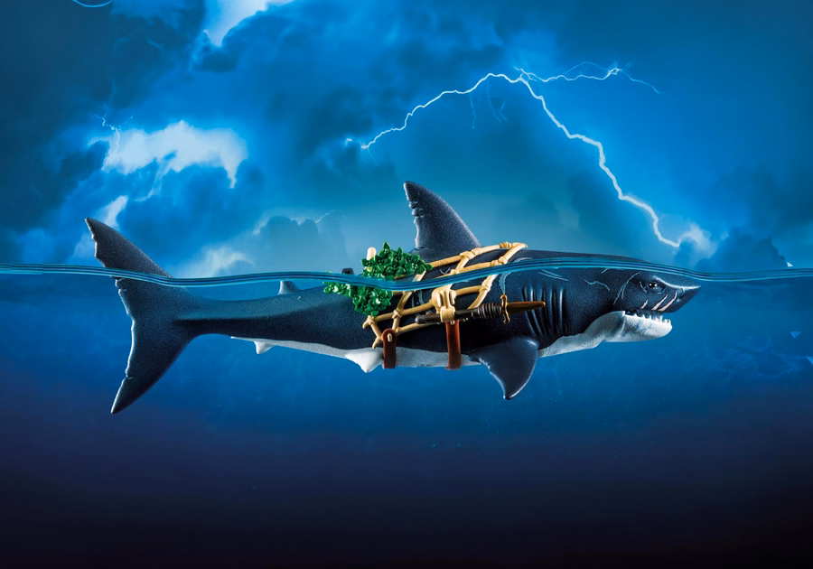 Requin géant avec pirate