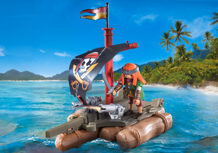 Radeau pirate avec trésor