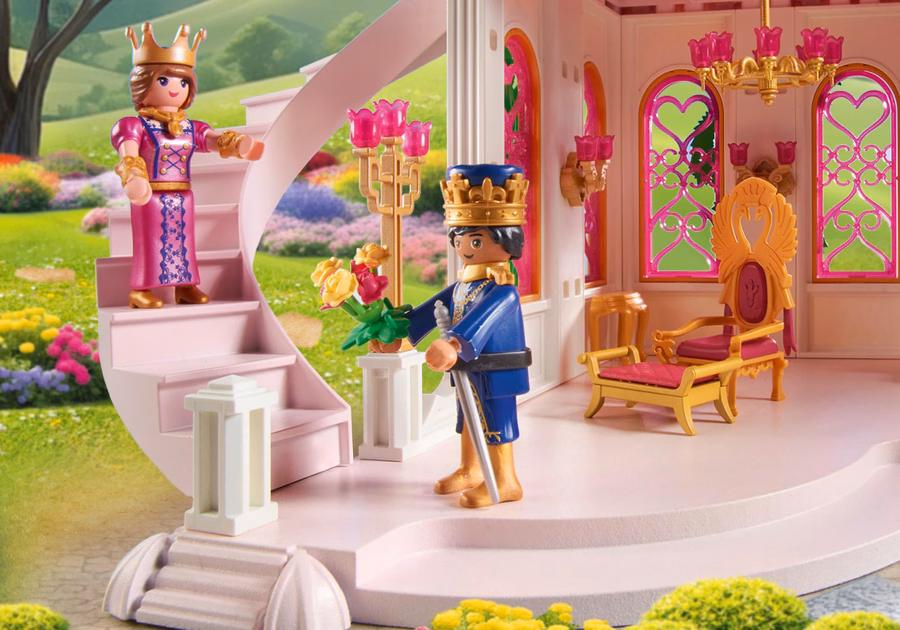 Château de princesse XL avec couple royal