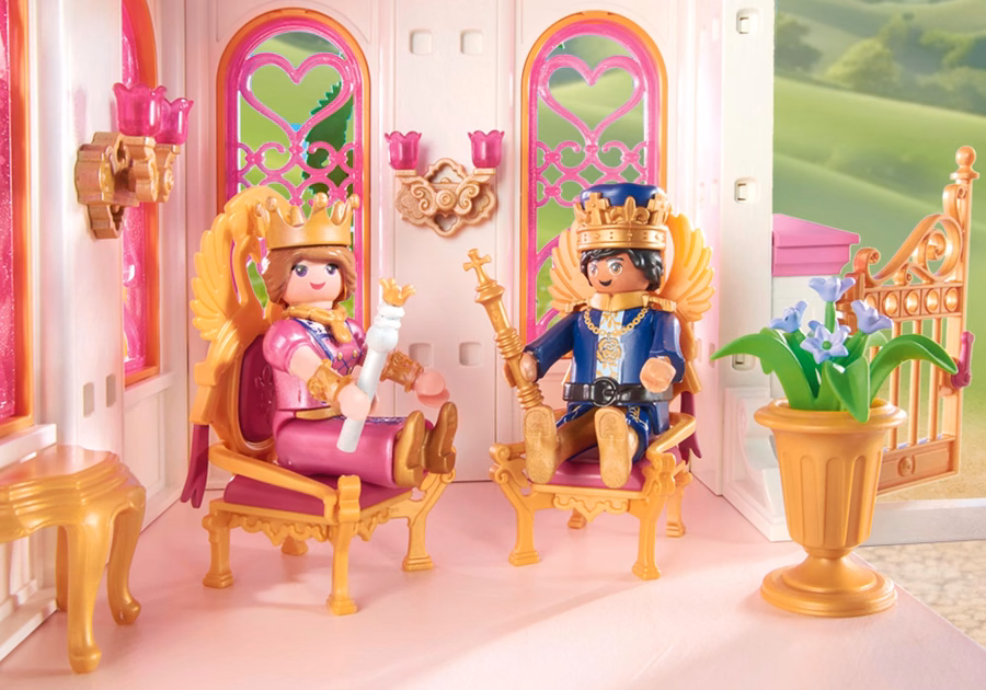 Château de princesse XL avec couple royal