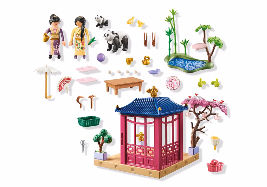 Jardin asiatique avec panda