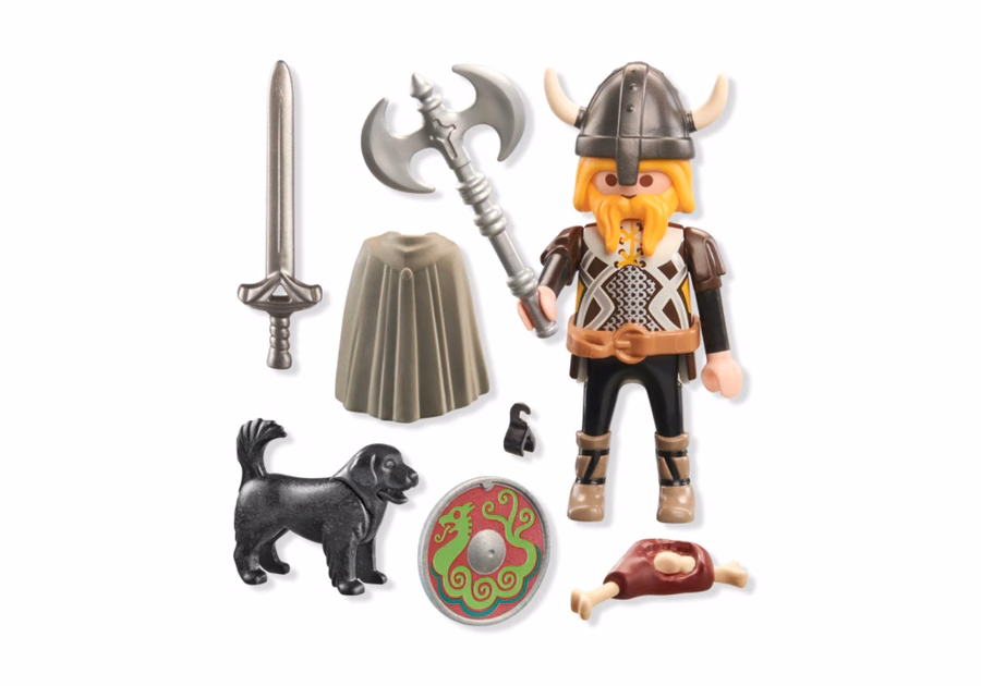 Viking avec chien de garde