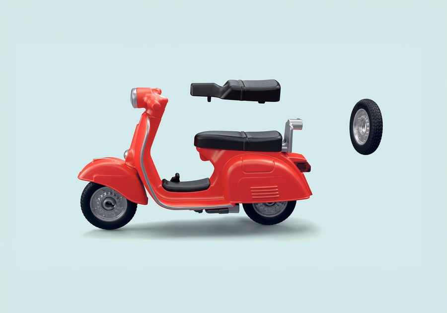 Garage Vespa des années 60